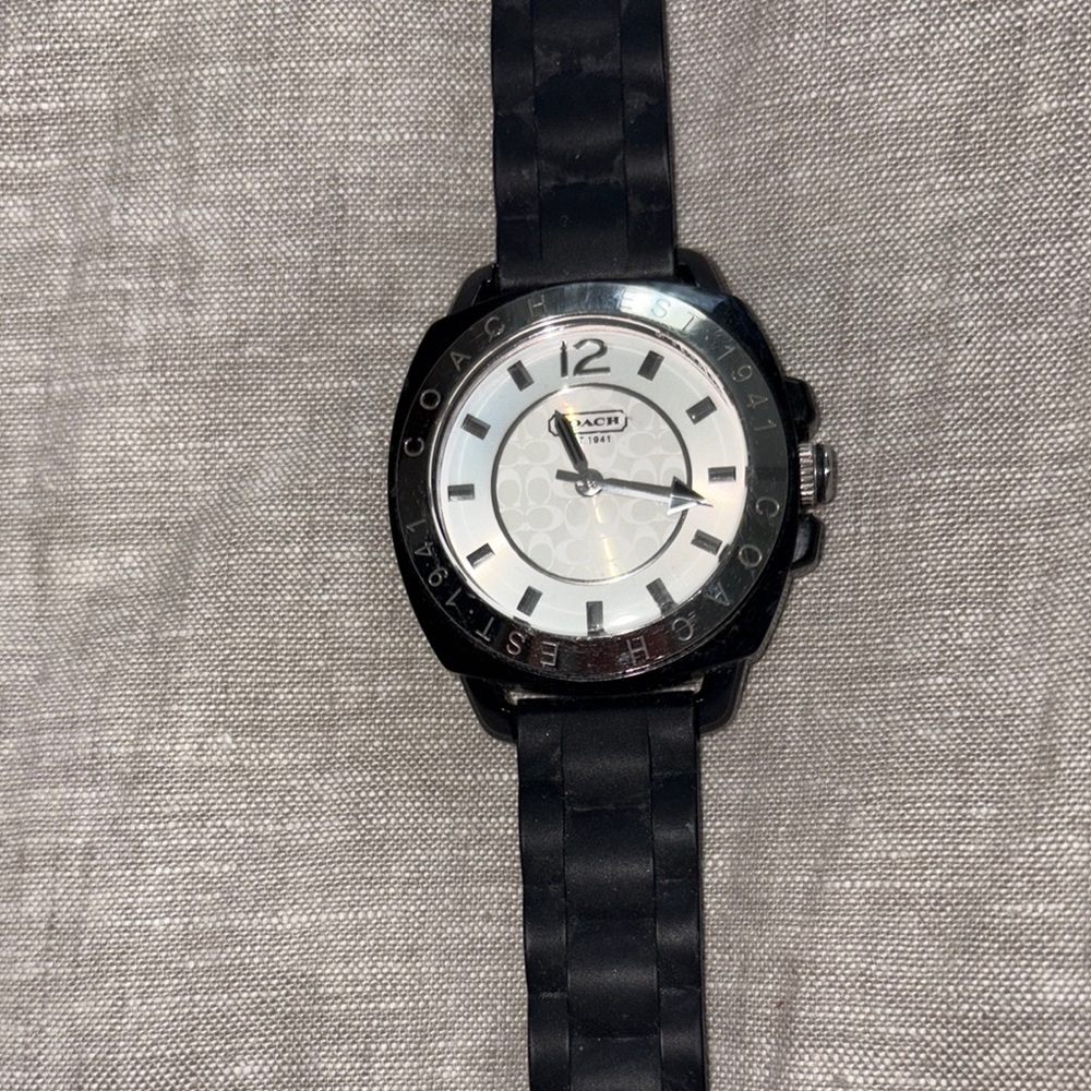 Coach Black and White Wristwatch